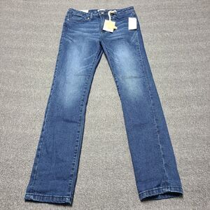 Jessica Simpson Jeans Girls 14 Blue Kiss Me Skinny Roll Cuff Stretch Denim Pants